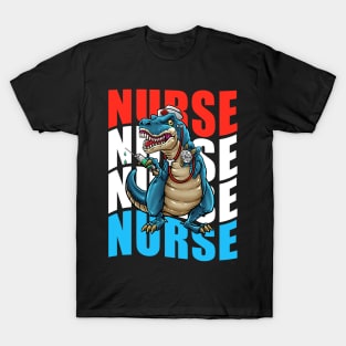 Nurse RN T-Rex T-Shirt